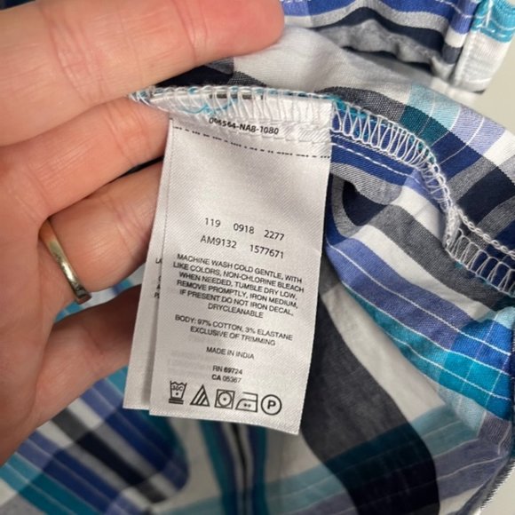 Columbia Sportswear Short Sleeve Button Down Men's XXL Blue Plaid Regular Fit - Picture 3 of 6